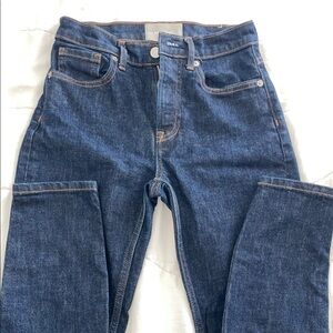Everlane Dark Blue Denim Skinny Jeans size 25 ankle worn once